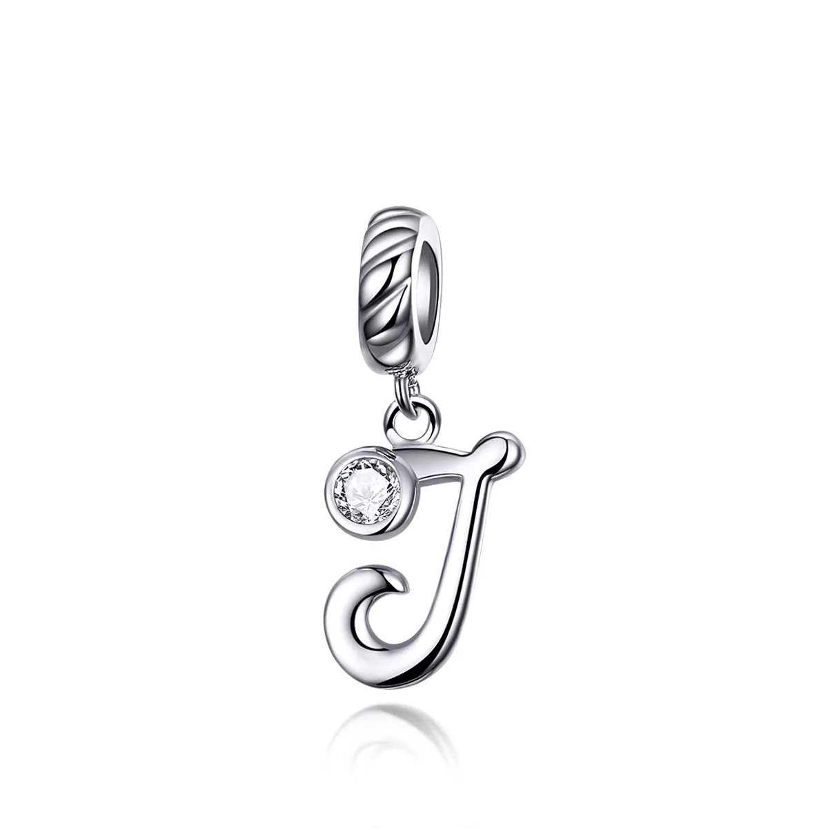 pandora style plata letra j colgante scc1183 j