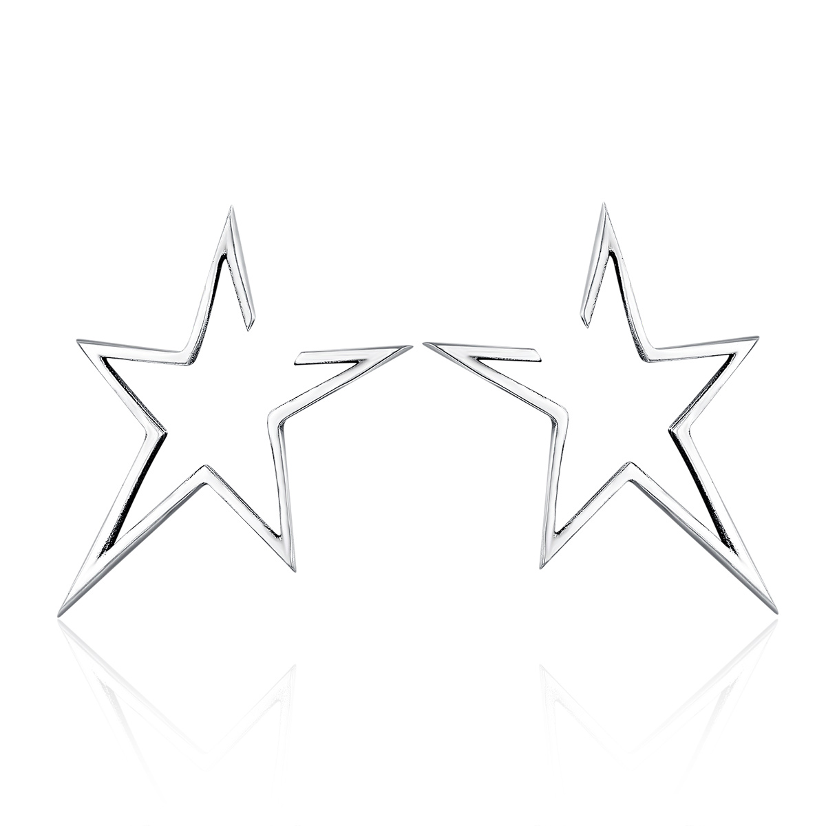 aretes de estudio de estrella modernos estilo pandora están hechos de plata sce107