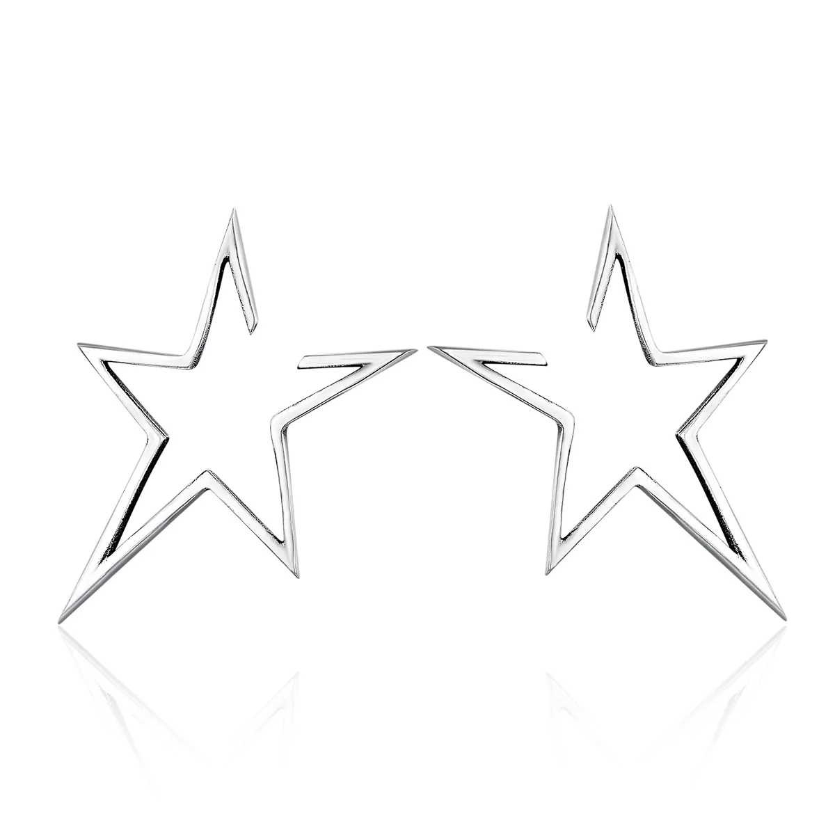 aretes de estudio de estrella modernos estilo pandora están hechos de plata sce107