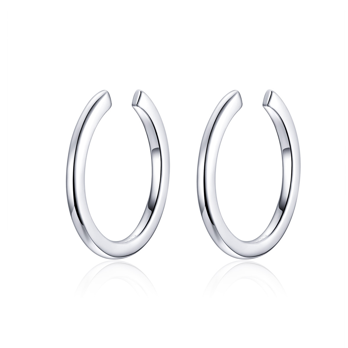 aros de plata estilo pandora con diseño simple sce647