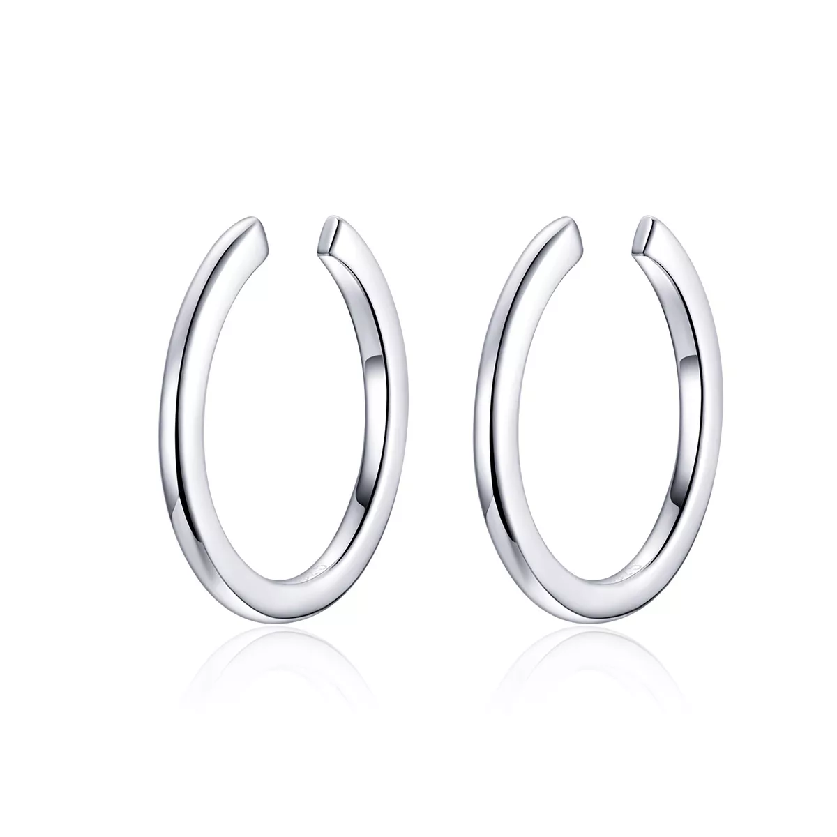aros de plata estilo pandora con diseño simple sce647