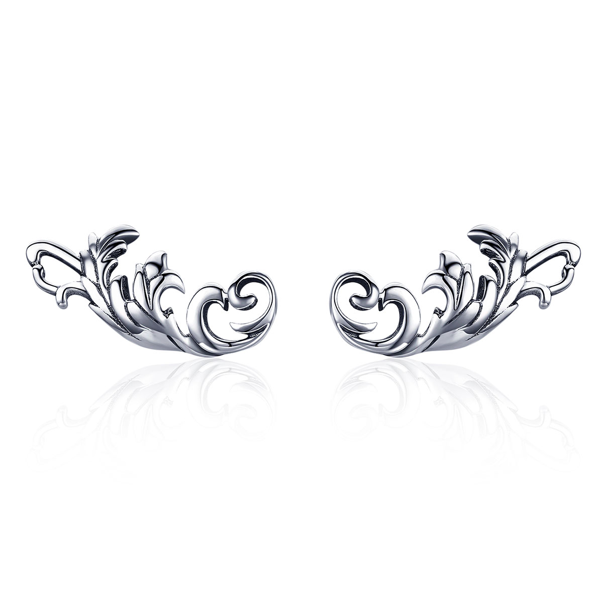 exquisitas pendientes de botón estilo pandora de plata retro europea con flores sce580