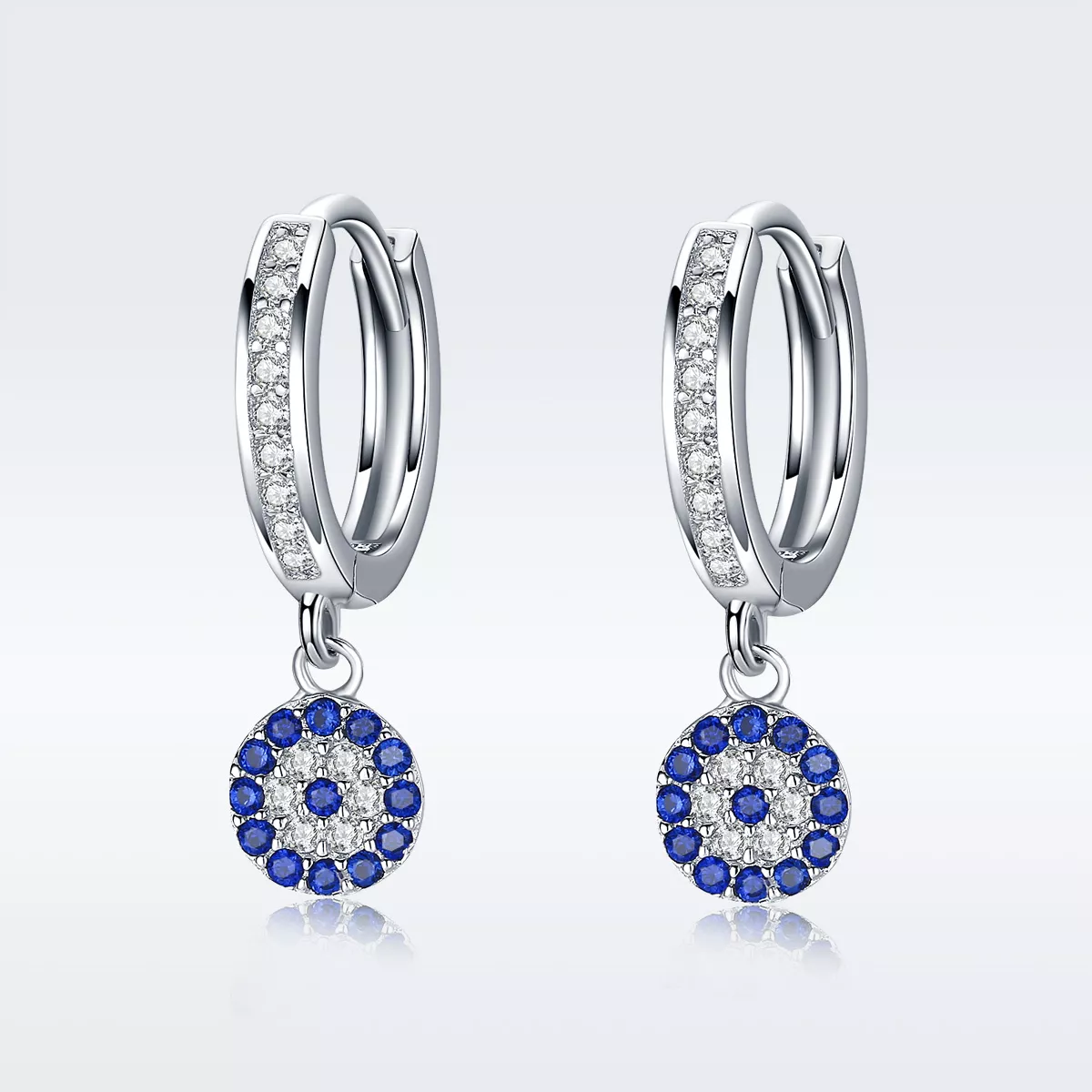 pendientes colgantes de estilo pandora de plata sce058