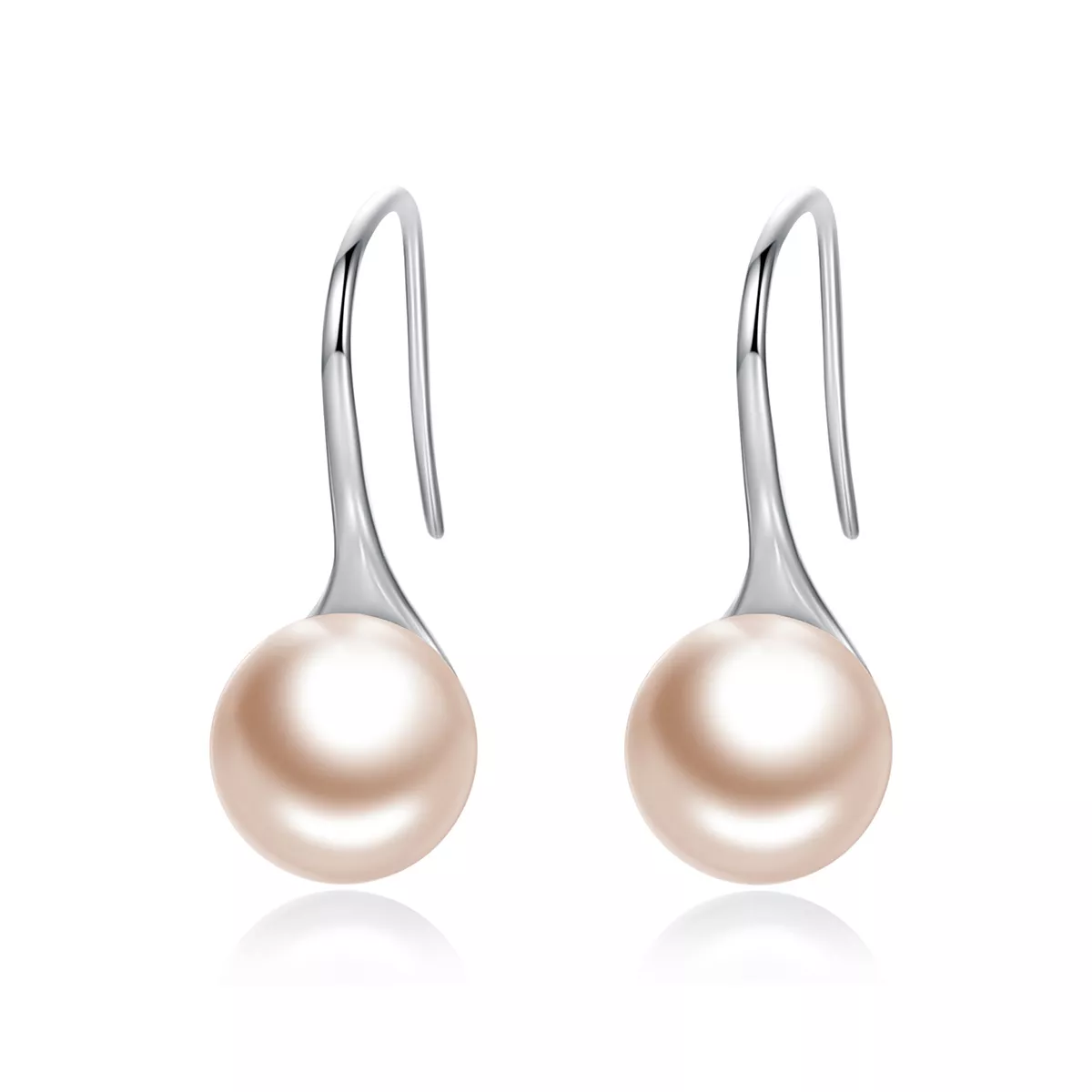pendientes colgantes de perla dorada plateada estilo pandora sce146