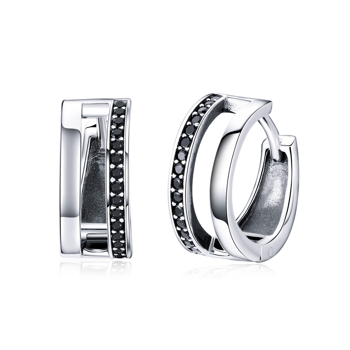 pendientes de aro estilo pandora de plata con amor puro sce444