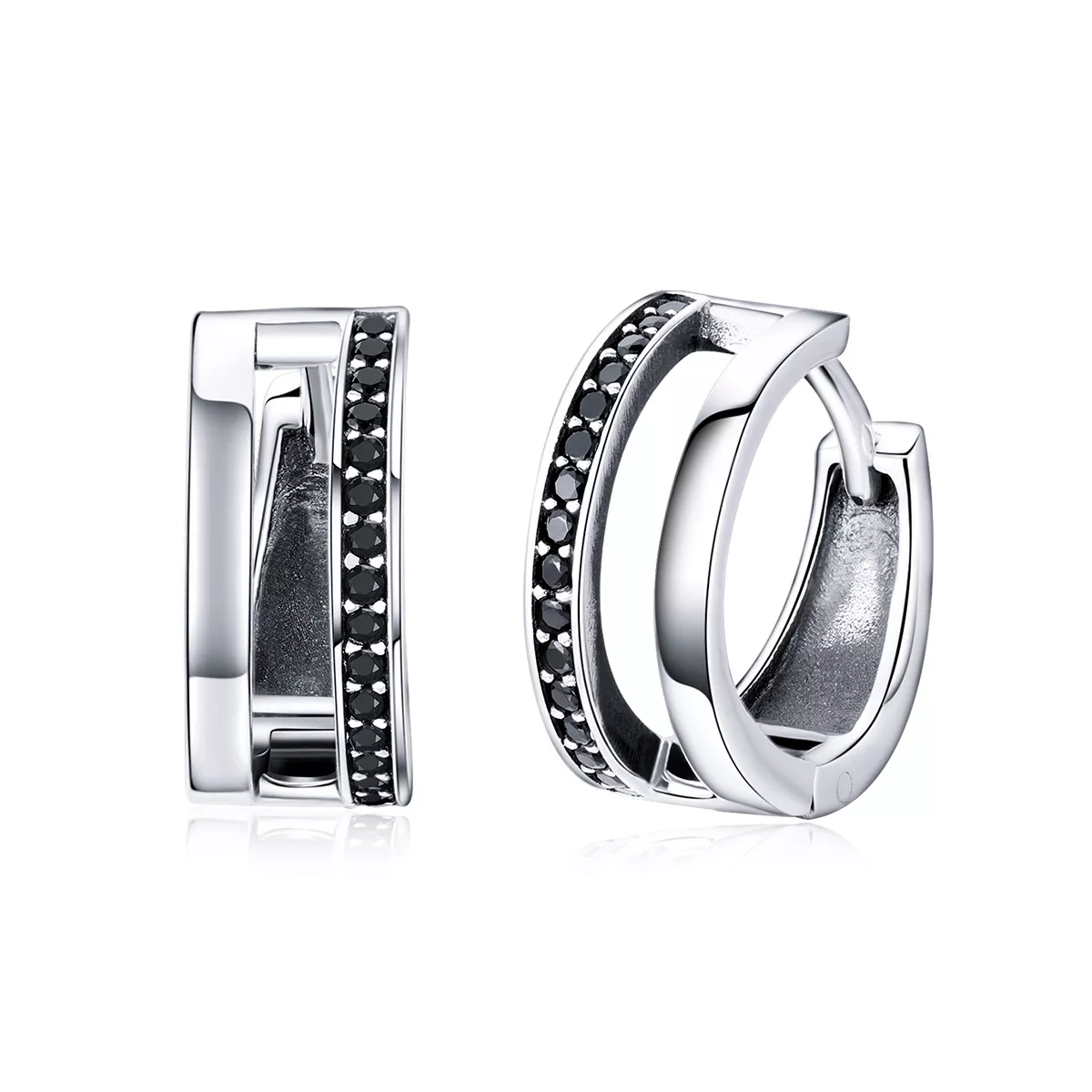pendientes de aro estilo pandora de plata con amor puro sce444