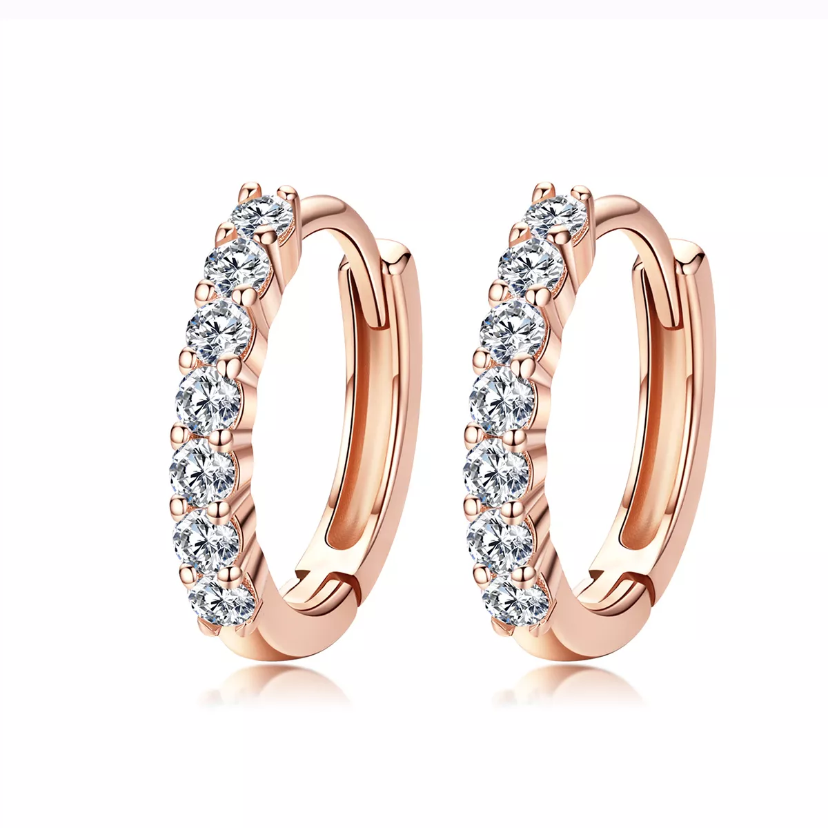 pendientes de aro pandora style rose gold declaration of grace sce351 c