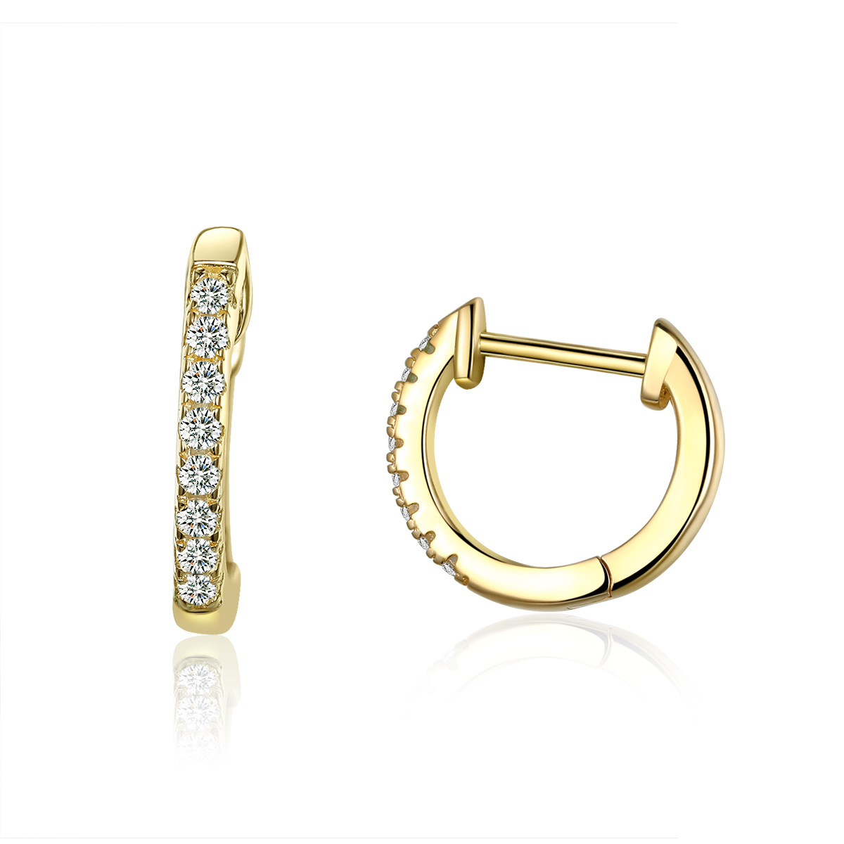 pendientes de aro pequeños de plata con estilo pandora sce498