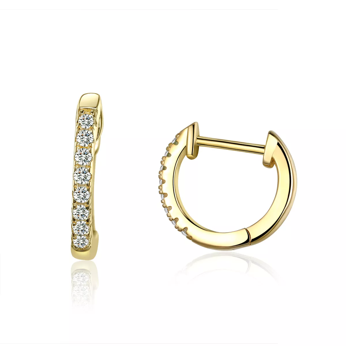 pendientes de aro pequeños de plata con estilo pandora sce498