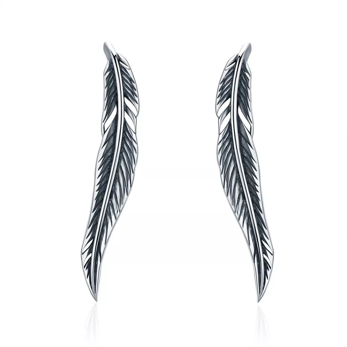 pendientes de botón de estilo pandora con alas retro de plata sce258