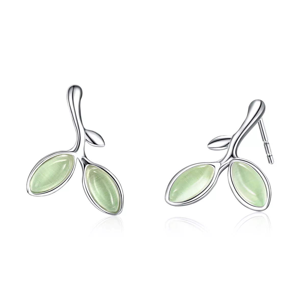 pendientes de botón de plata estilo pandora con diseño de esperanza sce465