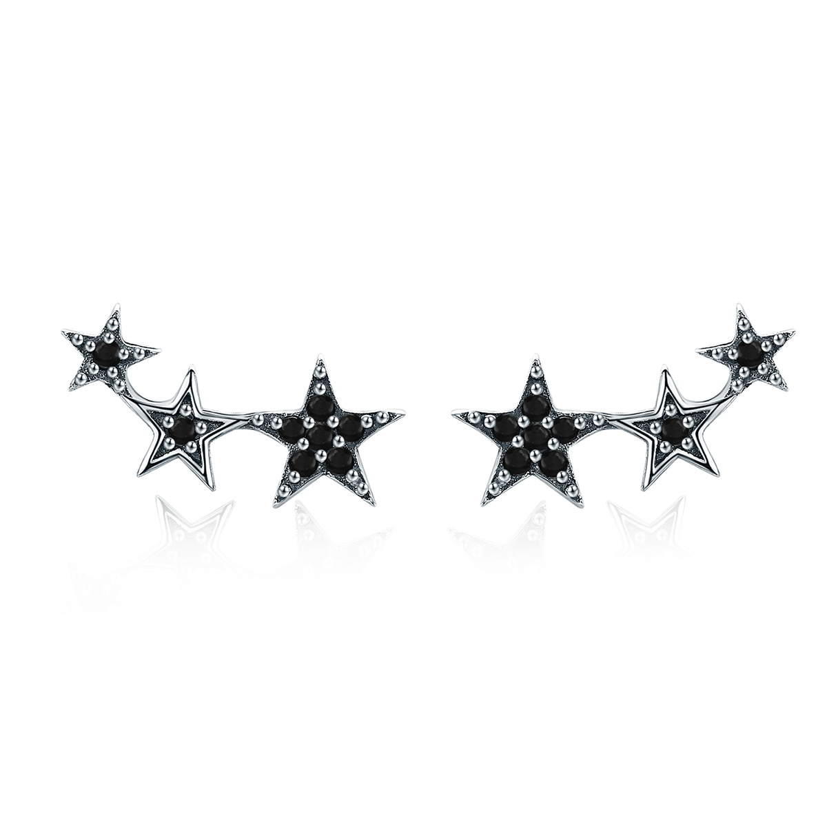 pendientes de botón estilo pandora de plata secretos de las estrellas sce292