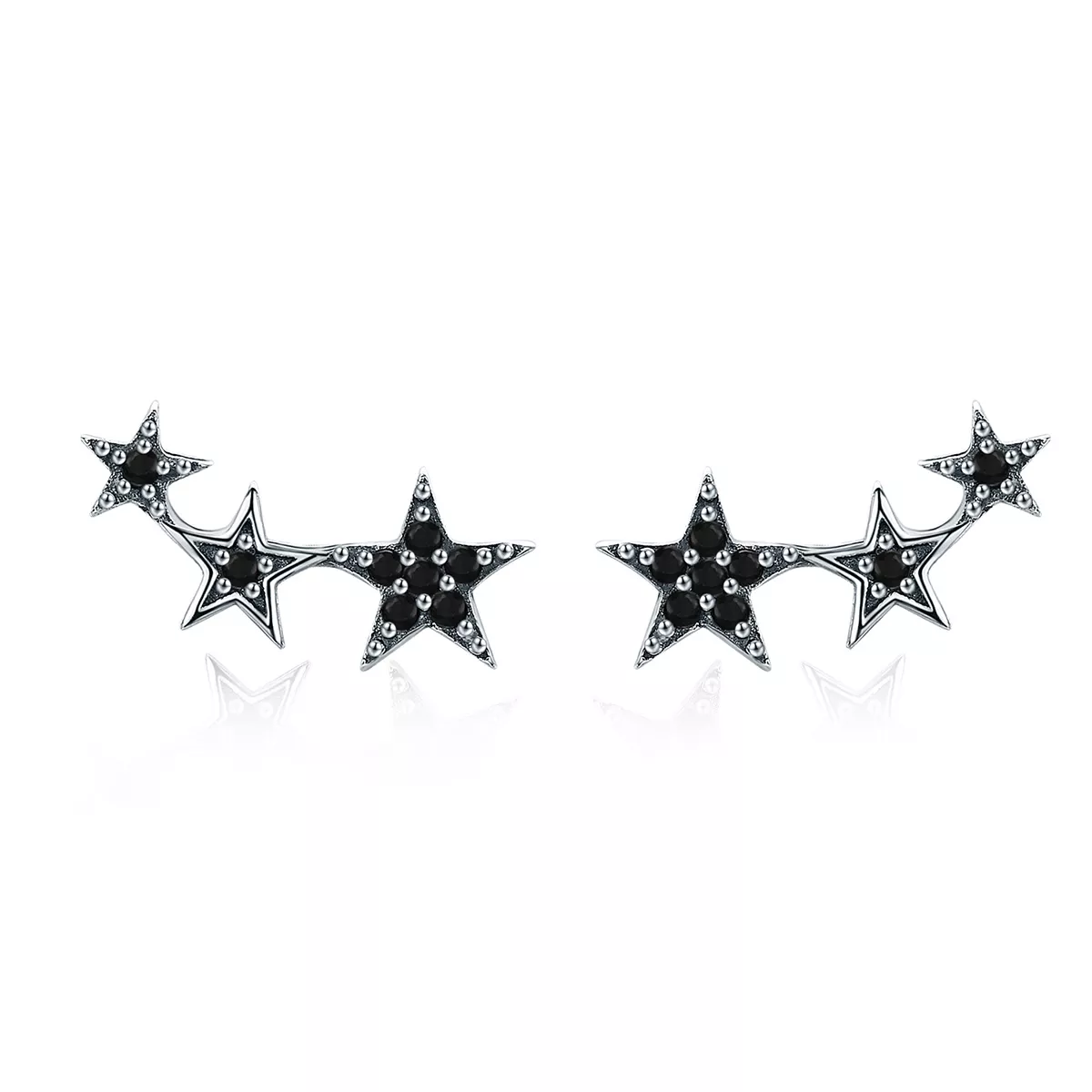 pendientes de botón estilo pandora de plata secretos de las estrellas sce292
