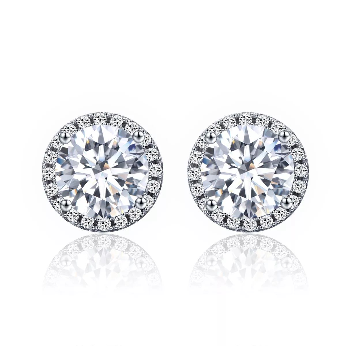 pendientes de botón estilo pandora en plata noble y luz sce358
