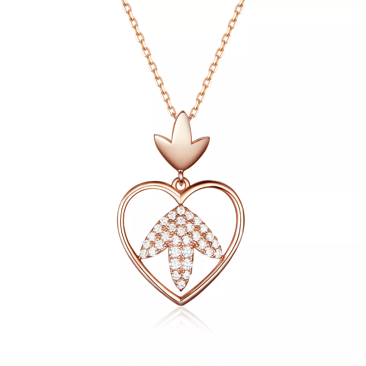 collar de amor otoñal de plata estilo pandora scn313