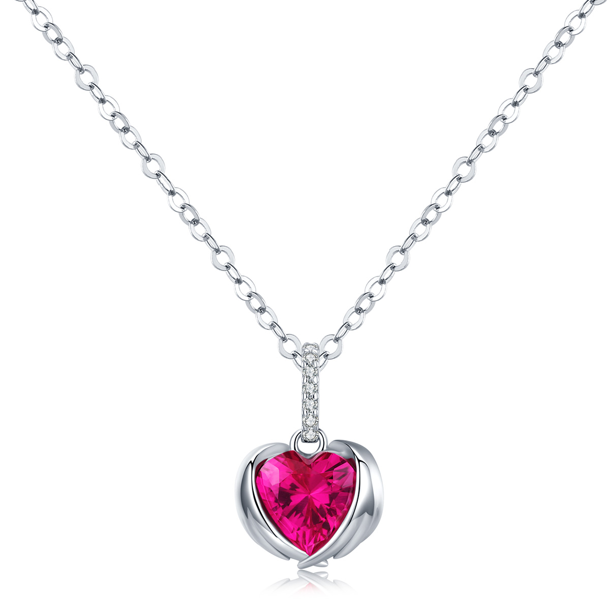 collar de corazones guardianes plateado al estilo pandora scn341