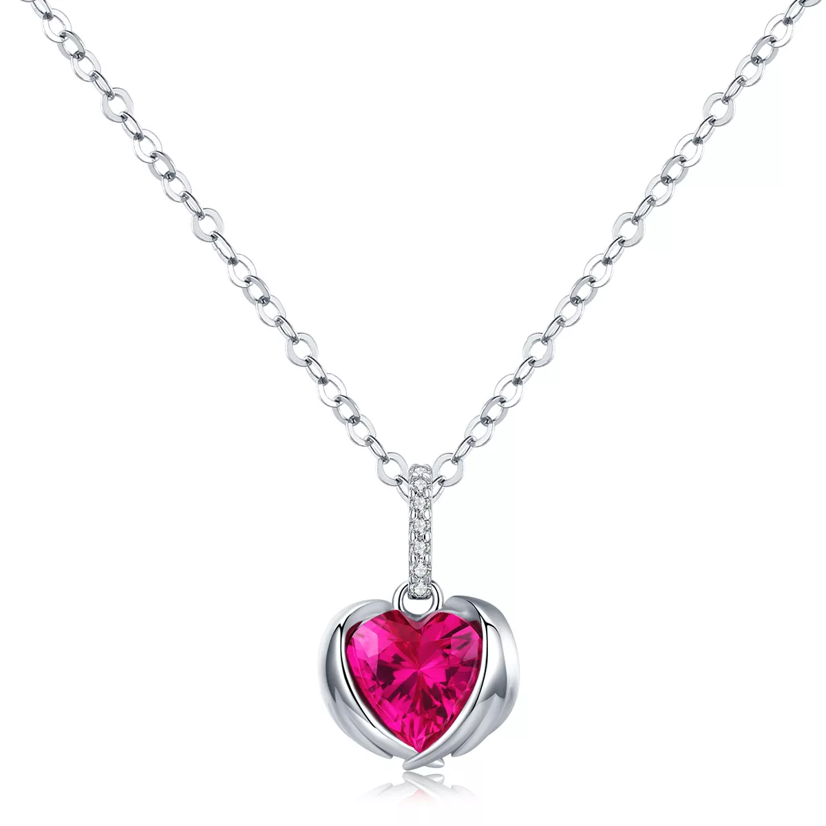 collar de corazones guardianes plateado al estilo pandora scn341