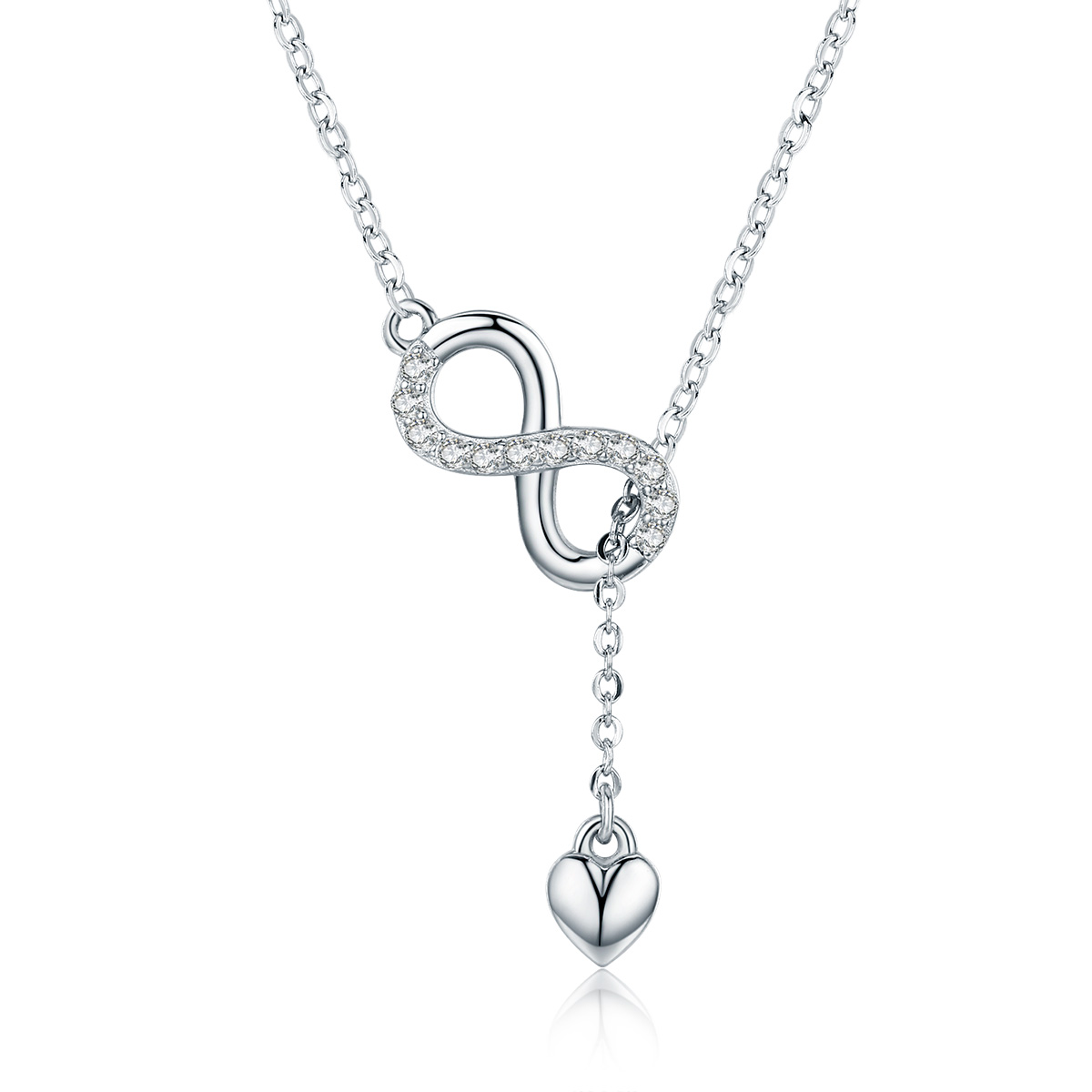 collar de encanto infinito de plata al estilo de pandora scn223