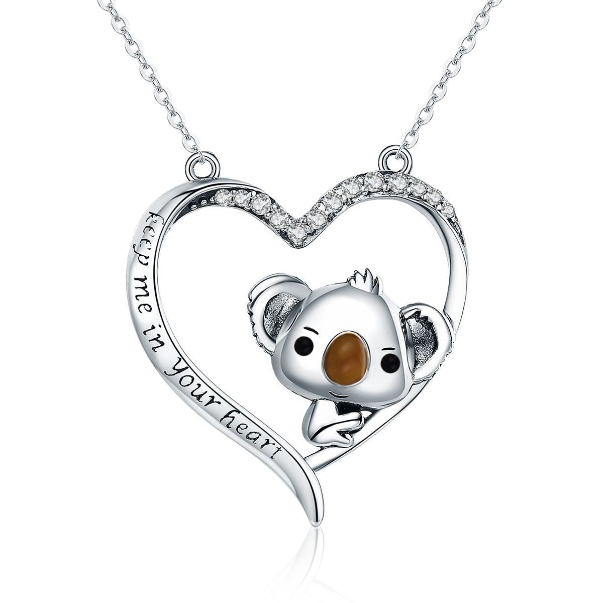 collar de hada encantador de estilo pandora en plata scn256