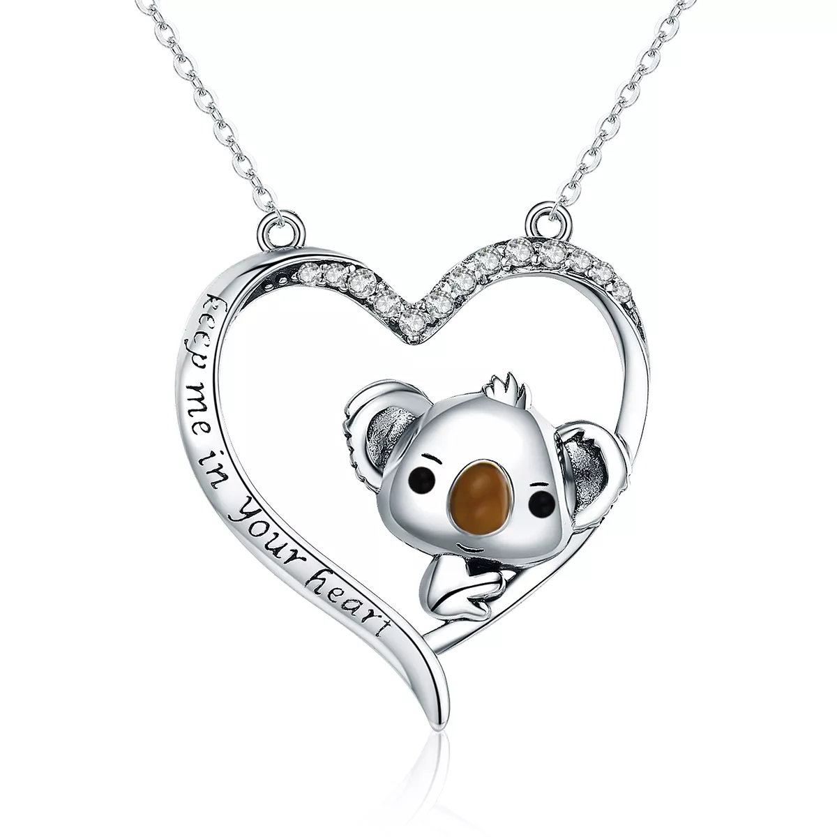collar de hada encantador de estilo pandora en plata scn256