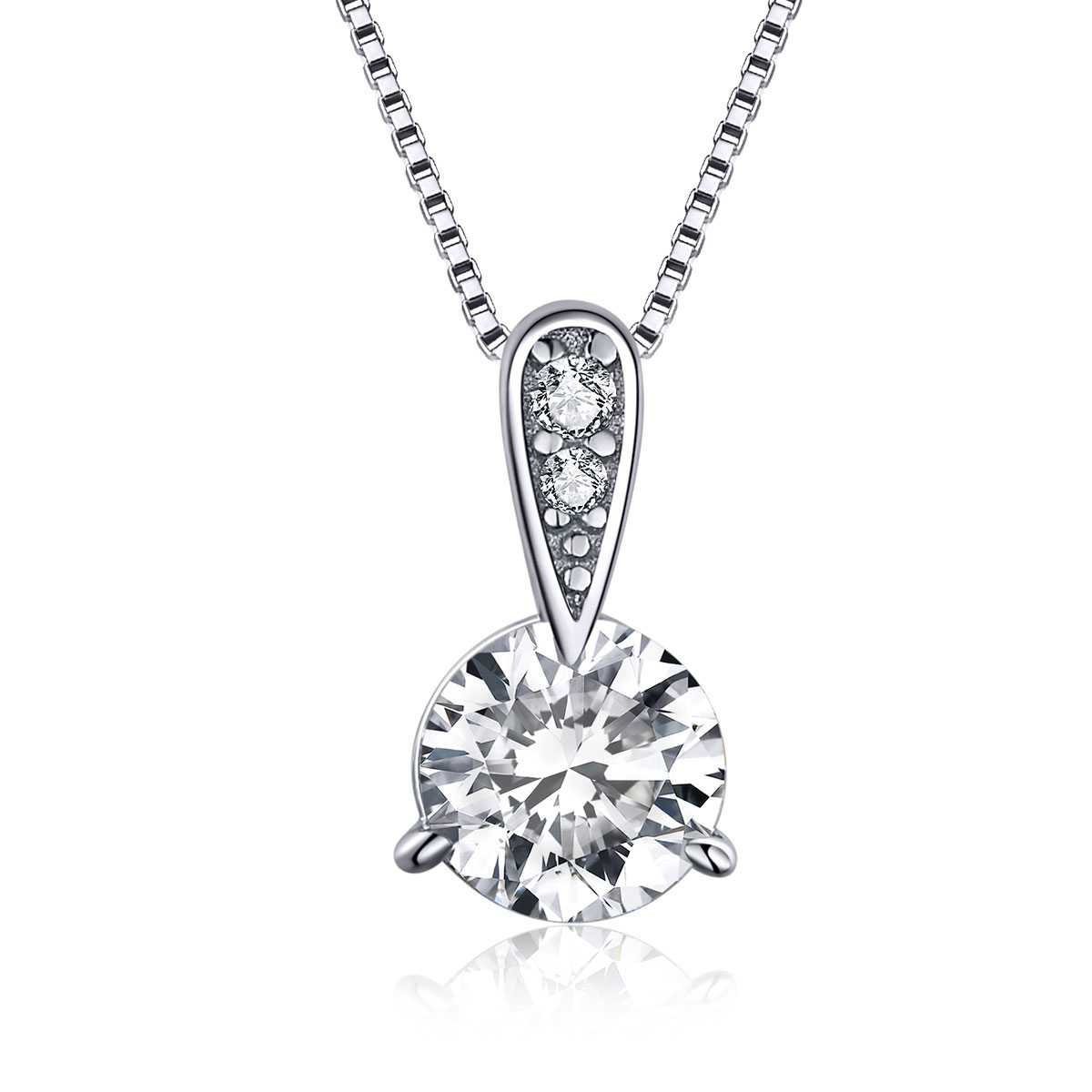 collar de tiempo brillante estilo pandora de plata scn314