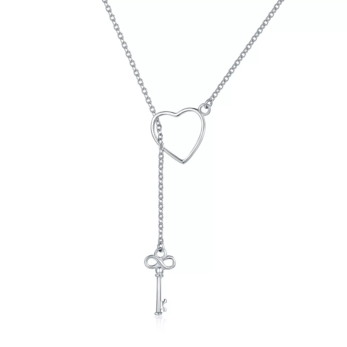 collar estilo pandora de plata abre tu corazón scn107