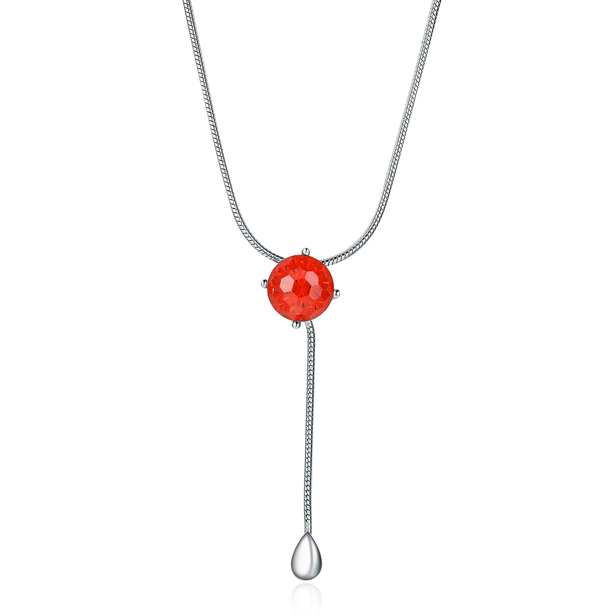 collar estilo pandora plateado lágrimas de amor scn182