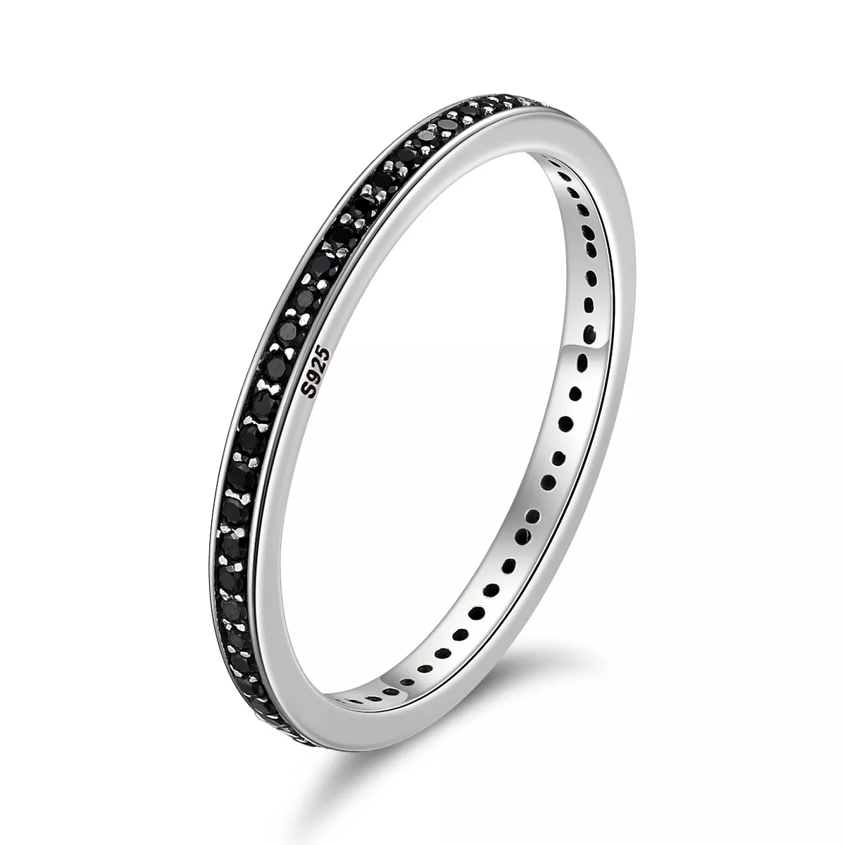 anillo de plata estilo pandora con brillo en forma de macetas scr114