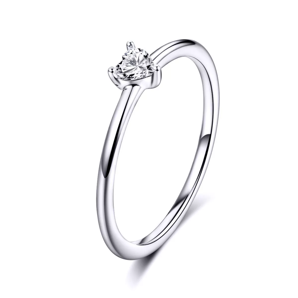 anillo de plata estilo pandora con suerte pequeña scr498