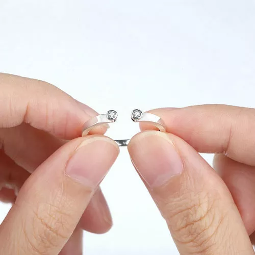 (imagen para) Anillo desmontable de estilo Pandora con mariposa plateada - SCR014 - Ver 5