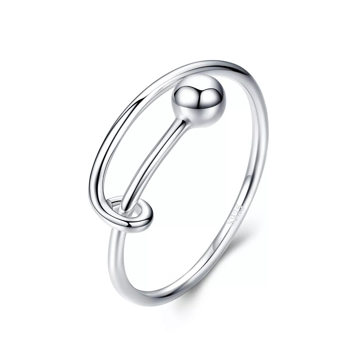 anillo sencillo de plata estilo pandora scr520